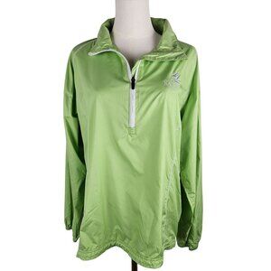 Peter Millar Element 4 Wind 1/2 Zip Pull-Over Windbreaker XL Green Kalos Golf Lo